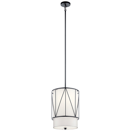 Kichler 52073BK One Light Pendant, Black