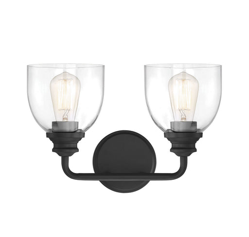 Savoy House 8-7205-2-BK Two Light Bath Bar, Black