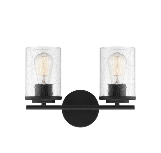 Savoy House 8-8020-2-BK Two Light Bath Bar, Matte Black