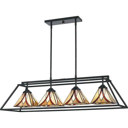 Quoizel TFAS442VA Asheville Four Light Island Chandelier, Valiant Bronze Main Image.jpg