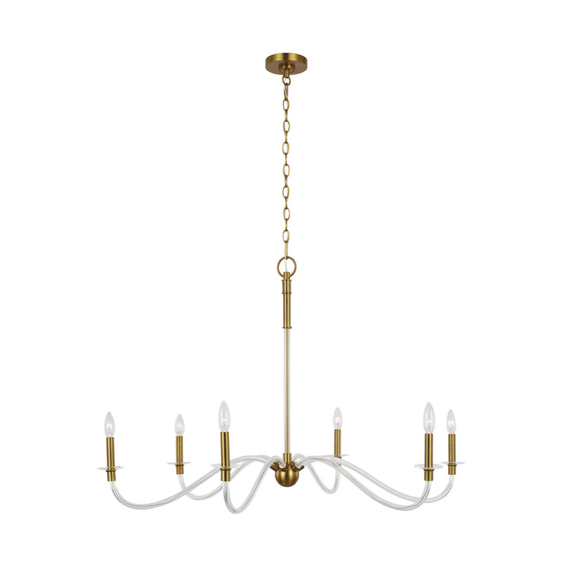 Visual Comfort Studio CC1326BBS Hanover Six Light Chandelier, Burnished Brass Main Image.jpg