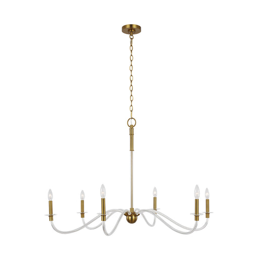 Visual Comfort Studio CC1326BBS Hanover Six Light Chandelier, Burnished Brass Main Image.jpg