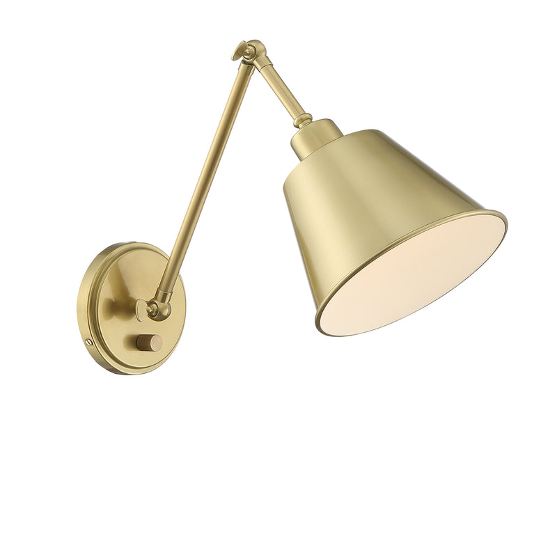 Crystorama MIT-A8020-AG Mitchell One Light Wall Sconce Aged Brass Main Image.jpg