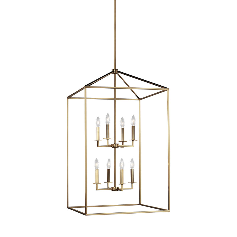 Generation Lighting 5315008EN-848 Perryton Eight Light Hall / Foyer, Satin Brass Main Image.jpg