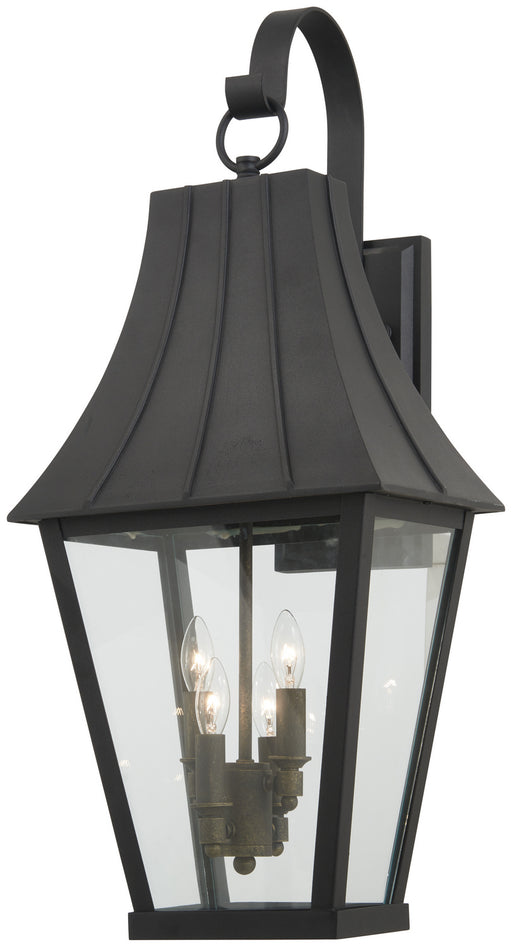 Minka-Lavery 72783-66G Chateau Grande Four Light Outdoor Wall Mount, Coal W/Gold Main Image.jpg