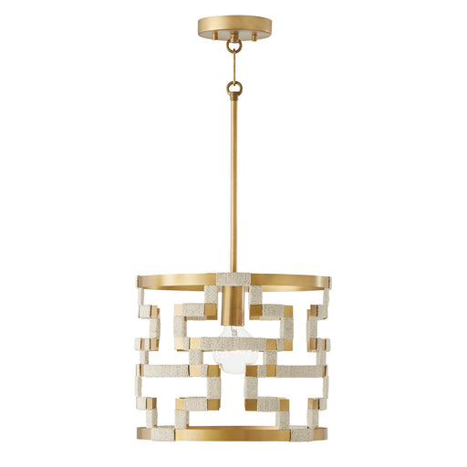 Capital Lighting 341011NL Hala One Light Pendant, Bleached Natural Jute and Patinaed Brass Main Image.jpg