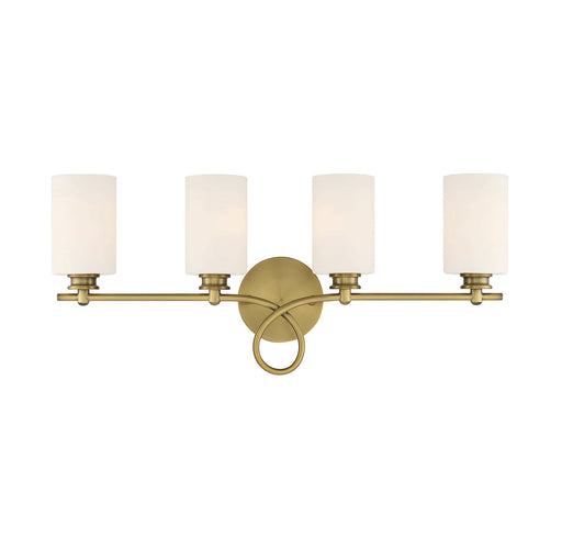 Savoy House 8-530-4-322 Four Light Bath Bar, Warm Brass