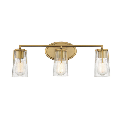 Savoy House 8-7045-3-322 Three Light Bath Bar, Warm Brass