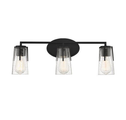 Savoy House 8-7045-3-BK Three Light Bath Bar, Black