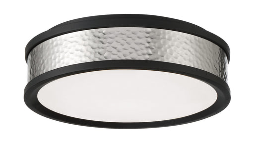 Minka-Lavery 717-1-691-L LED Flush Mount, Coal With Brushed Nickel Main Image.jpg