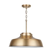 Capital Lighting 9D328A One Light Pendant, Aged Brass