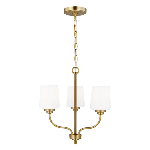 Generation Lighting 3102803EN3-848 Windom Three Light Chandelier, Satin Brass Main Image.jpg