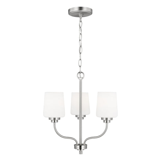 Generation Lighting 3102803EN3-962 Windom Three Light Chandelier, Brushed Nickel Main Image.jpg