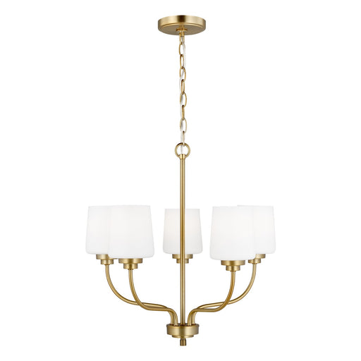 Generation Lighting 3102805EN3-848 Windom Five Light Chandelier, Satin Brass Main Image.jpg