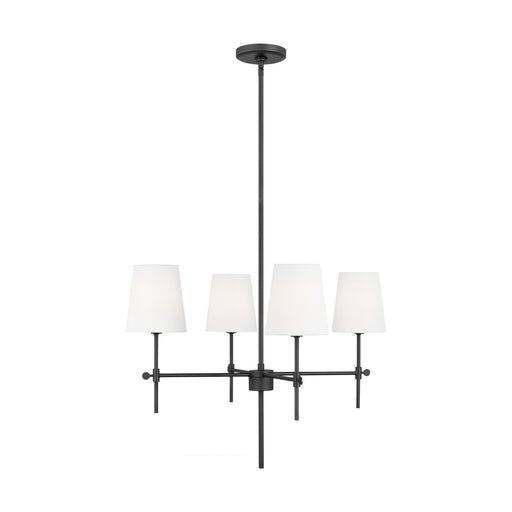 Visual Comfort Studio 3187204EN-112 Baker Four Light Chandelier, Midnight Black Main Image.jpg