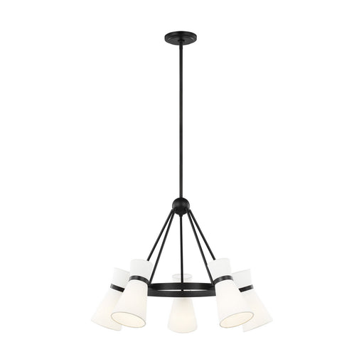 Visual Comfort Studio 3190505-112 Clark Five Light Chandelier, Midnight Black Main Image.jpg
