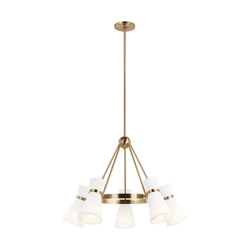 Visual Comfort Studio 3190505-848 Clark Five Light Chandelier, Satin Brass Main Image.jpg