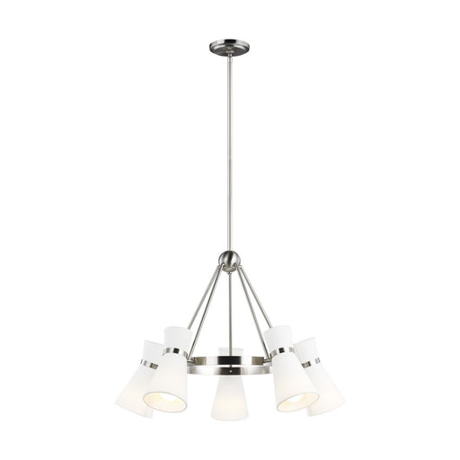 Visual Comfort Studio 3190505EN3-962 Clark Five Light Chandelier, Brushed Nickel Main Image.jpg