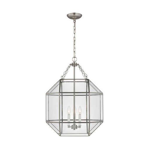 Visual Comfort Studio 5279403EN-962 Morrison Three Light Lantern, Brushed Nickel Main Image.jpg