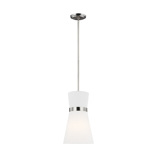 Visual Comfort Studio 6590501-962 Clark One Light Pendant, Brushed Nickel Main Image.jpg