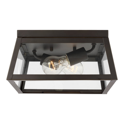 Visual Comfort Studio 7848402-71 Founders Two Light Outdoor Flush Mount, Antique Bronze Main Image.jpg