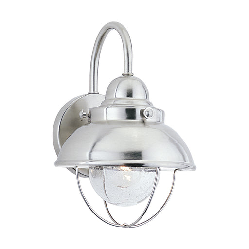 Generation Lighting 8870EN3-98 Sebring One Light Outdoor Wall Lantern, Brushed Stainless Main Image.jpg
