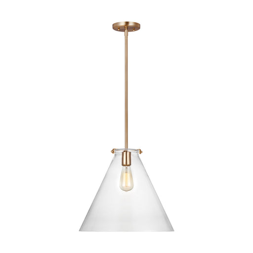 Visual Comfort Studio 6592101-848 Kate One Light Pendant, Satin Brass Main Image.jpg