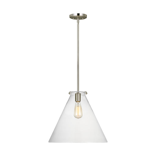 Visual Comfort Studio 6592101-962 Kate One Light Pendant, Brushed Nickel Main Image.jpg
