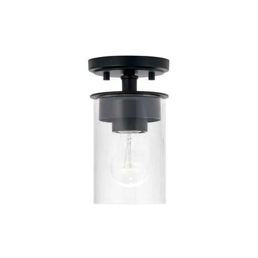 Capital Lighting 246811MB-532 Mason One Light Semi-Flush Mount, Matte Black Main Image.jpg
