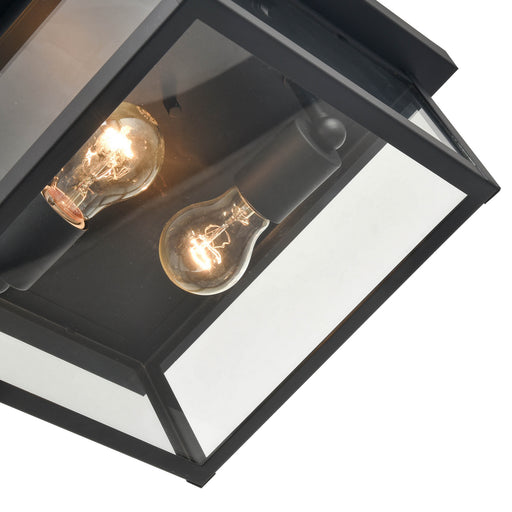 Millennium 4202-PBK Evanton Two Light Flush Mount, Powder Coat Black Main Image.jpg