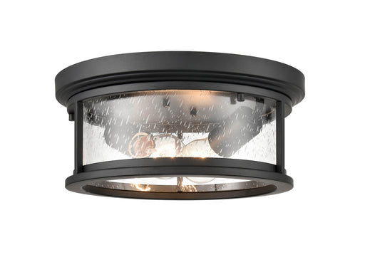 Millennium 4402-PBK Bresley Two Light Flush Mount, Powder Coat Black Main Image.jpg