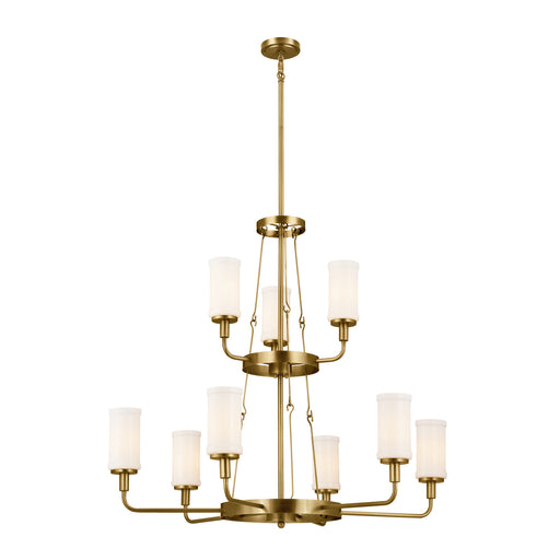 Kichler 52452NBR Nine Light Chandelier, Natural Brass