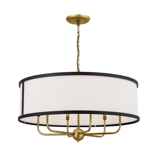 Kichler 52466NBR Six Light Chandelier, Natural Brass