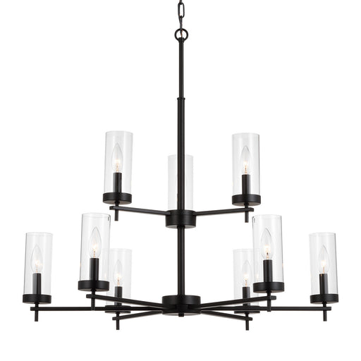 Visual Comfort Studio 3190309-112 Zire Nine Light Chandelier, Midnight Black Alternate Image.jpg