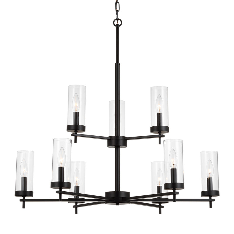 Visual Comfort Studio 3190309EN-112 Zire Nine Light Chandelier, Midnight Black Alternate Image.jpg