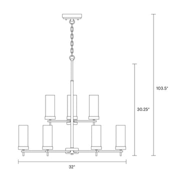 Visual Comfort Studio 3190309EN-112 Zire Nine Light Chandelier, Midnight Black Alternate Image 4.jpg