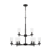 Visual Comfort Studio 3190309EN-112 Zire Nine Light Chandelier, Midnight Black Main Image.jpg