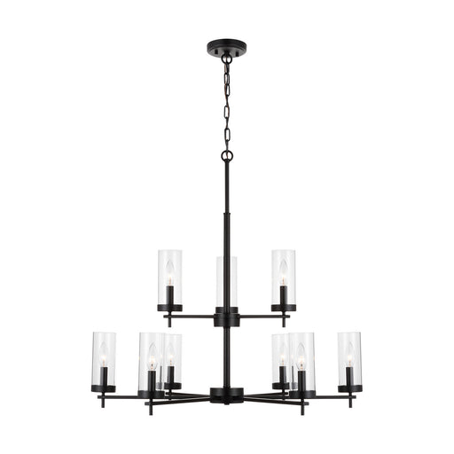 Visual Comfort Studio 3190309EN-112 Zire Nine Light Chandelier, Midnight Black Main Image.jpg
