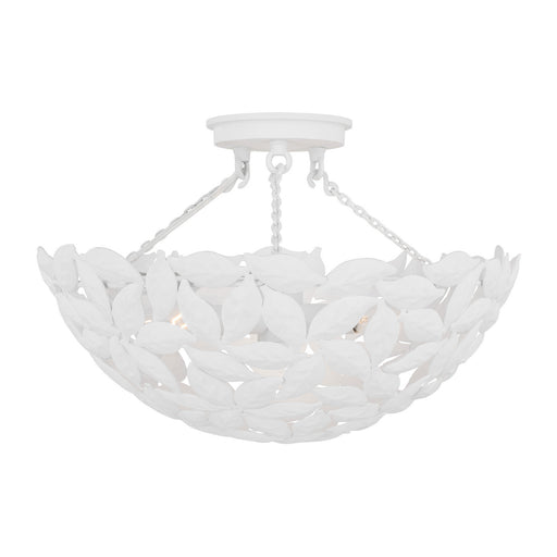 Visual Comfort Studio AF1173TXW Kelan Three Light Semi Flush Mount, Textured White Main Image.jpg
