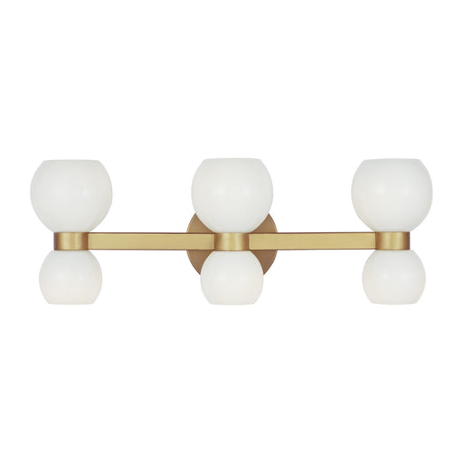 Visual Comfort Studio KSV1006BBSMG Londyn Six Light Vanity, Burnished Brass Main Image.jpg