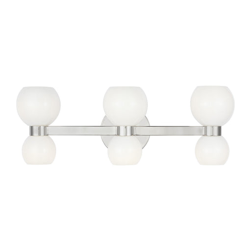Visual Comfort Studio KSV1006PNMG Londyn Six Light Vanity, Polished Nickel Main Image.jpg