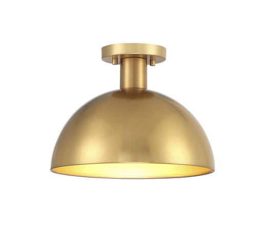 Shoppers Lighting SH60071NB Ariella One Light Semi-Flush Mount, Natural Brass Main Image.jpg