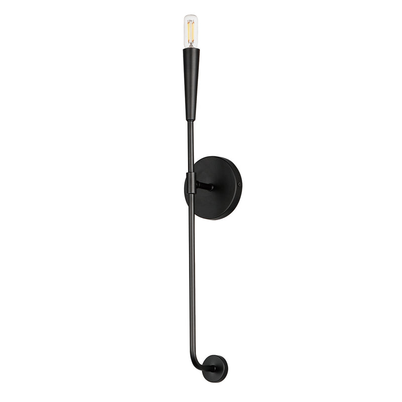 Maxim 24811BK Vela One Light Wall Sconce, Black Main Image.jpg