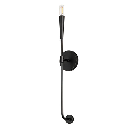 Maxim 24811BK Vela One Light Wall Sconce, Black Main Image.jpg