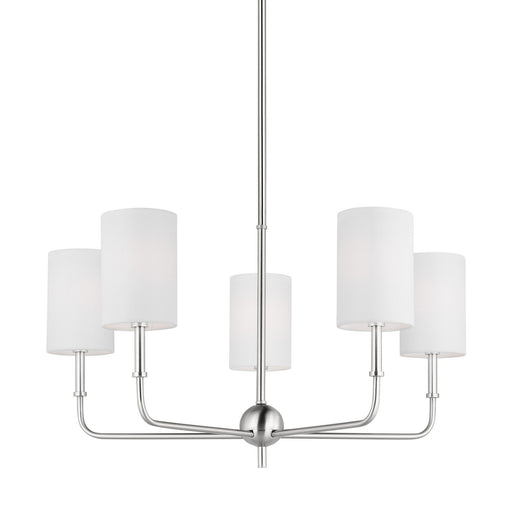 Visual Comfort Studio 3109305-962 Foxdale Five Light Chandelier, Brushed Nickel Alternate Image.jpg
