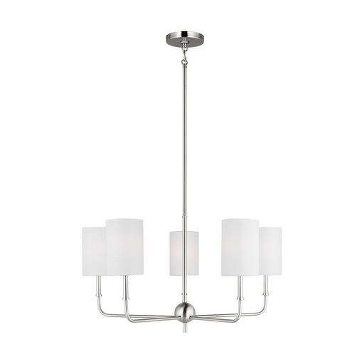 Visual Comfort Studio 3109305-962 Foxdale Five Light Chandelier, Brushed Nickel Main Image.jpg