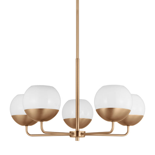 Visual Comfort Studio 3168105-848 Alvin Five Light Chandelier, Satin Brass Alternate Image.jpg