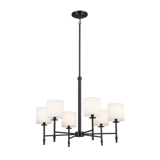 Kichler 52500BK Six Light Chandelier, Black