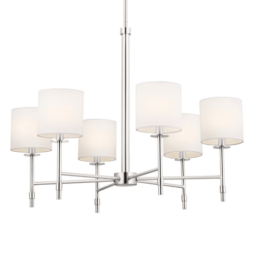 Kichler 52500PN Six Light Chandelier, Polished Nickel