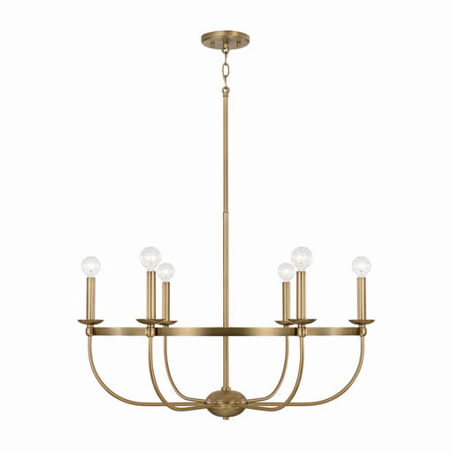 Capital Lighting 425161AD Rylann Six Light Chandelier, Aged Brass Main Image.jpg